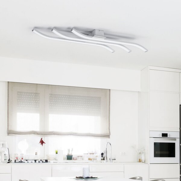 Domiluce Plafonieră LED Largo 3 becuri 83 cm alu, reglabil, Metalic, Hol, Metal, Modern