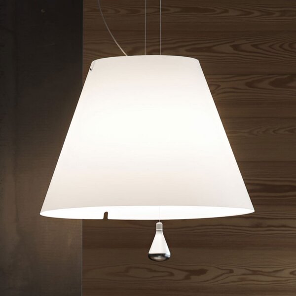 Luceplan Costanza lampă suspendată D13sas, alb, reglabil, Alb, Camera de zi / sufragerie, Plastic, Design