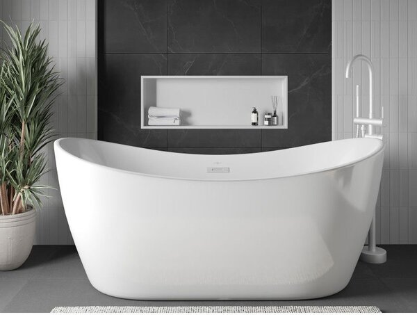 Mexen X-Wall-R, raft de perete cu guler 90 x 30 cm, alb, 1920903010