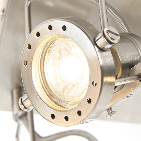 Spotlight industrial din oțel cu 4 lumini rotative și orientabile - Suplux