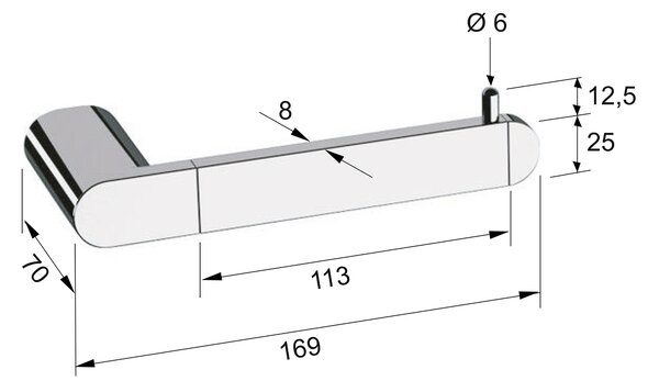Sapho Sapho, suport hartie igienica FLORI fara capac, crom, RF017
