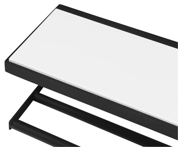 Sapho Sapho, SKA Raft de perete, negru mat 450x140x160mm cu raft MDF alb, SKA401