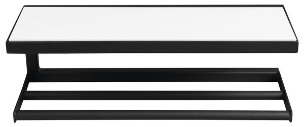 Sapho Sapho, SKA Raft de perete, negru mat 450x140x160mm cu raft MDF alb, SKA401