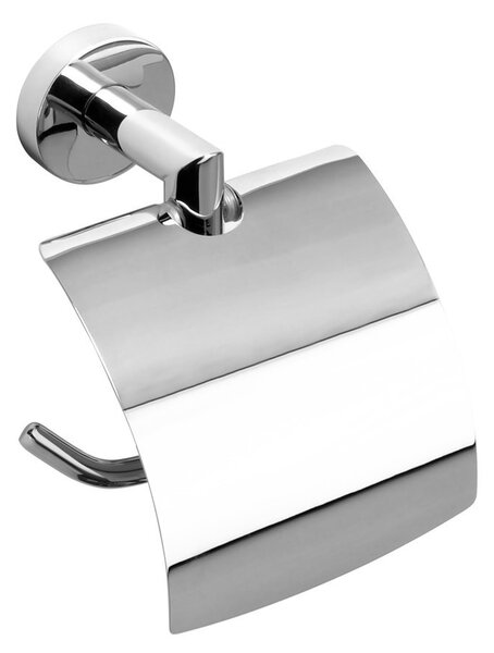 Sapho Sapho, suport hârtie igienică X-ROUND cu capac, crom, XR702