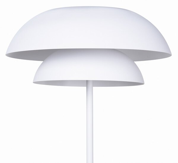 Lucande lampadar Kellina, 151 cm, alb, metal, E27, Alb, Camera de zi / sufragerie, Metal, Design