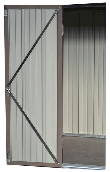 KONDELA Depozit grădină pentru scule din tablă, maro / antracit, 2x1,3 m, RADOL