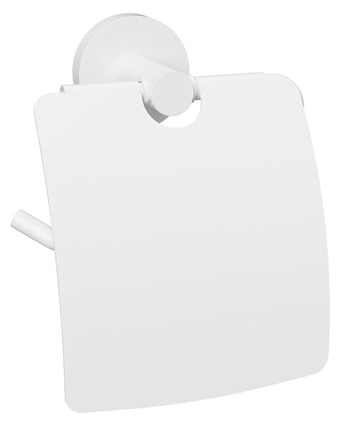 Sapho Sapho, suport pentru hârtie igienică X-ROUND ALB cu capac, alb, XR732W