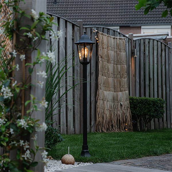 Lampă inteligentă de exterior neagră 170 cm incl. WiFi ST64 - New Orleans