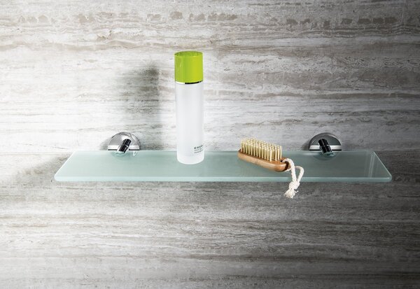 Sapho Sapho, X-ROUND E pereche de suporturi pentru rafturi fără sticlă, 8 mm, crom, XR009