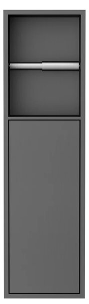 Sapho Sapho, suport pentru hârtie igienică încastrat INSERTA, 600x170mm, oțel inoxidabil, gun metal, 1301-60B