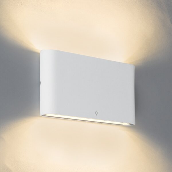 Aplică modernă de exterior alb 17,5 cm cu LED IP65 - Batt