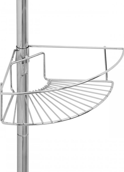 Erga Scopic, bară de duș telescopică de colț cu 4 rafturi XL, cromată, ERG-YKA-CH.SCOPIC-XL-CHR