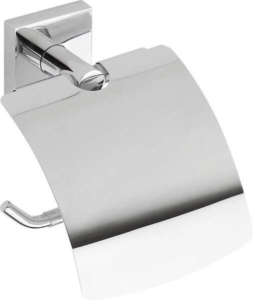 Sapho Sapho, suport hârtie igienică X-SQUARE cu capac, crom, XQ700