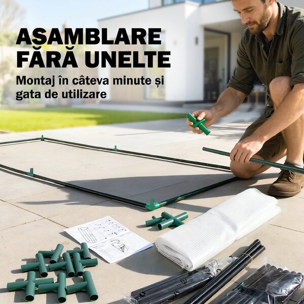 Mini Seră Outsunny pentru grădină și balcon din plastic PE și oțel cu închidere cu fermoar, 99x71x60 cm, de culoare alb transparent | Aosom Romania