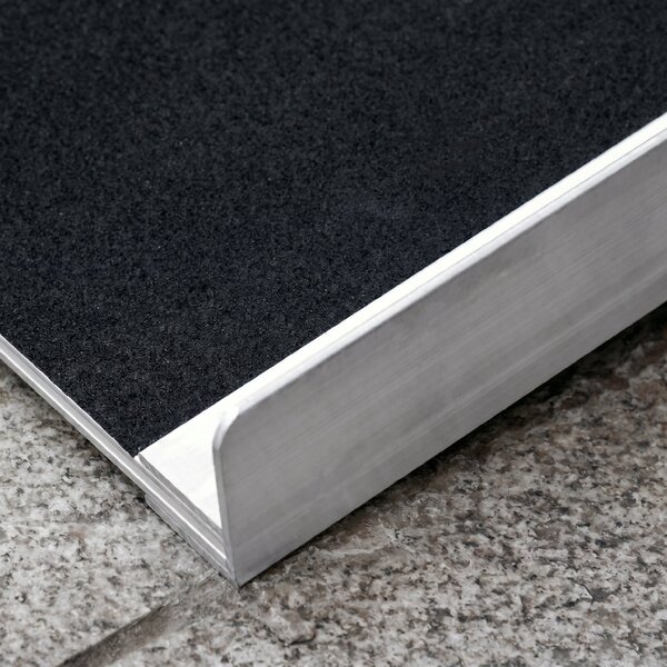 HOMCOM Rampă portabilă pliabilă pentru scaun cu rotile, 91x72 cm, din aluminiu, 270 kg, argintie | Aosom Romania