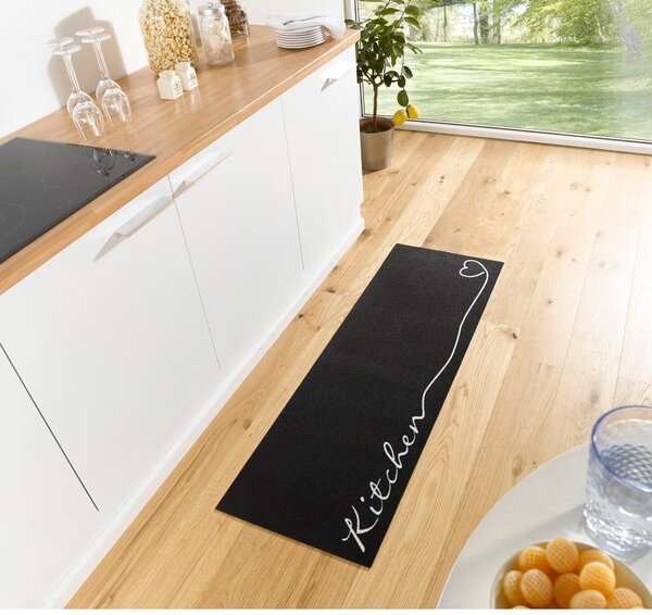 Covor de bucătărie / traversă Zala Living Kitchen, 50 x 150 cm, negru