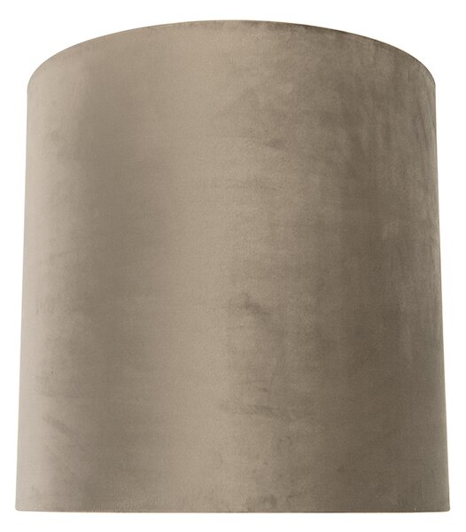 Abajur de catifea gri-maroniu 40/40/40 cu interior auriu