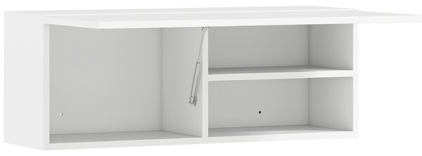 HOMCOM Dulap Suspendat pentru Baie cu Ușă Rabatabilă și Rafturi, 80x25x30 cm, Alb | Aosom Romania