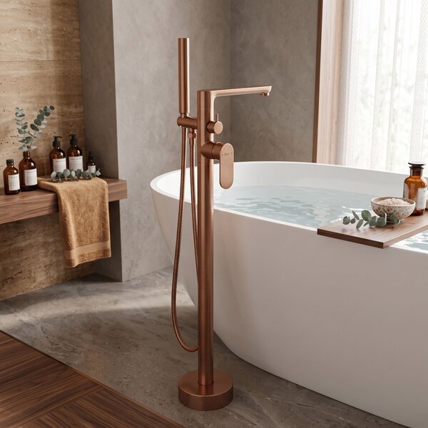 Baterie de podea Rea Logan Brush Copper