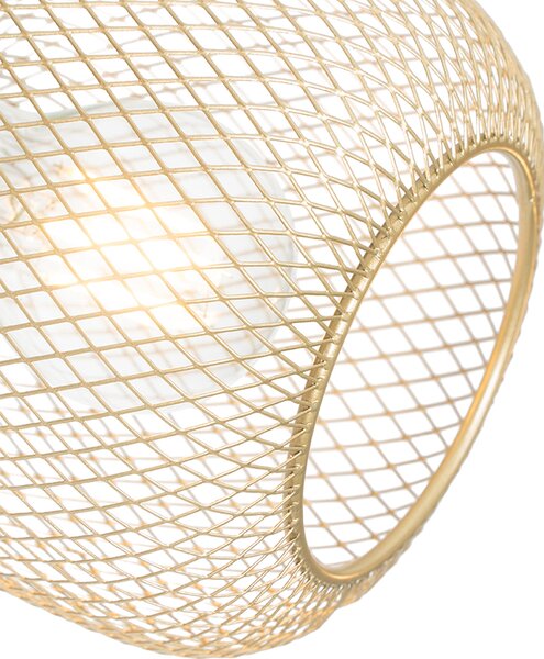 Spotlight industrial negru cu auriu 4 lumini - Bliss Mesh