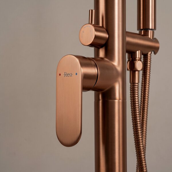Baterie de podea Rea Logan Brush Copper