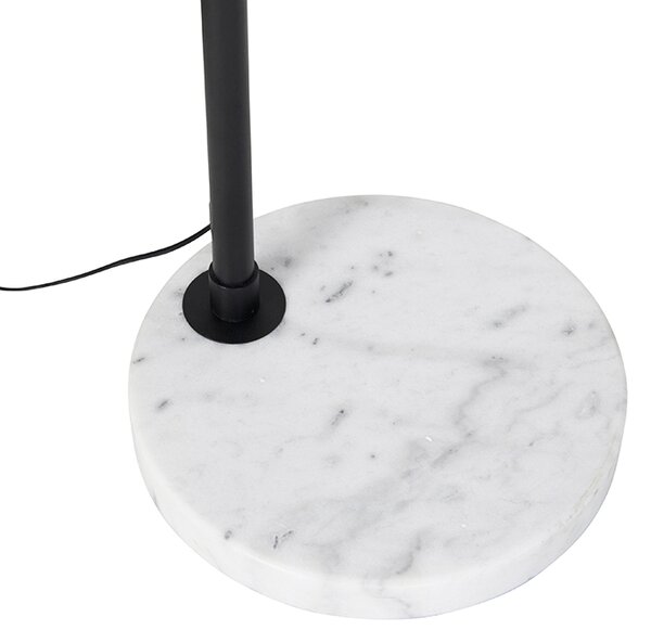 Lampa cu arc modernă neagră cu alb reglabil - XXL