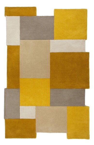 Covor din lână Flair Rugs Collage, 150x240 cm, galben-bej