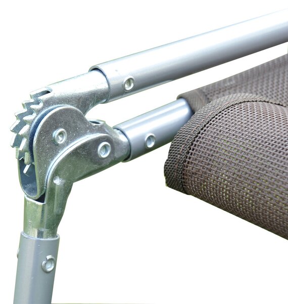 Outsunny Sezlong de Grădină Reglabil, Confortabil, din Textilena, Culoare Cafea, 182x56x28cm | Aosom Romania