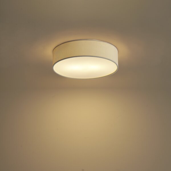 Plafonieră modernă albă cu abajur de catifea 38cm 2 lumini - Luz