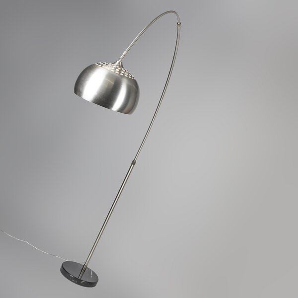Lampă cu arc din oțel cu abajur metalic 33 cm reglabil - XXL
