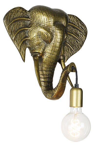 Lampă de perete vintage de aur - Elefant