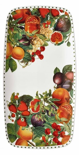 Platou pentru servire din ceramica, Le Primizie Alb / Multicolor, L41,5xl22 cm