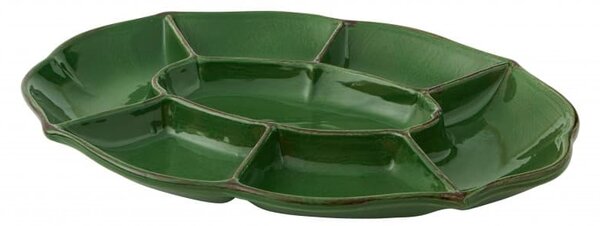 Platou pentru servire din ceramica, Le Primizie Verde, L42xl31 cm