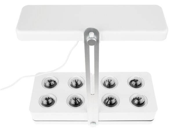 KONDELA Ghiveci inteligent, iluminare cu LED, alb, BIOR