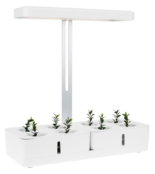 KONDELA Ghiveci inteligent, iluminare cu LED, alb, BIOR