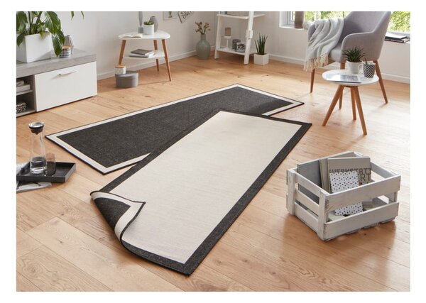Covor adecvat pentru exterior NORTHRUGS Panama, 80 x 250 cm, negru - crem