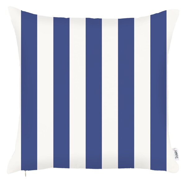 Față de pernă Mike & Co. NEW YORK Sail Stripes, 43 x 43 cm, albastru