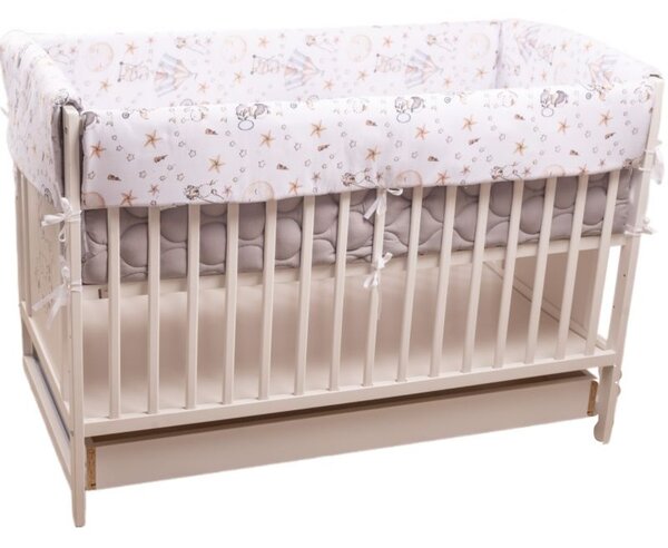 Aparatori laterale patut inalte Kidizi Maxi Circus, pentru pat 120x60 cm