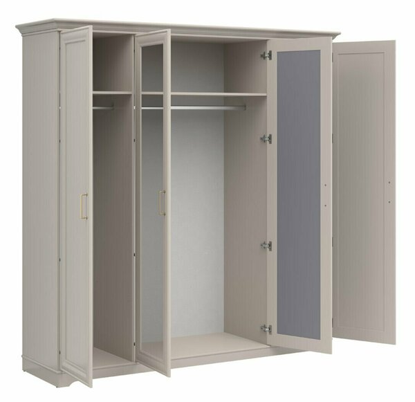 Dulap Evanuo 103, Cașmir, 216x210x61cm, 138.6 kg, Uși dulap: Cu balamale