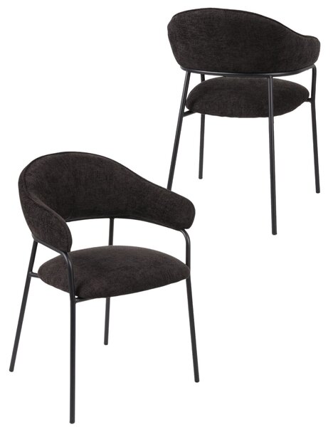 Scaun de dining Bianca negru