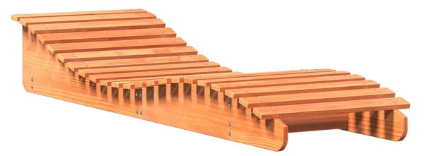Șezlong, maro ceruit, 205x60x31,5 cm, lemn masiv de pin