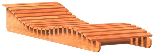 Șezlong, maro ceruit, 205x70x31,5 cm, lemn masiv de pin