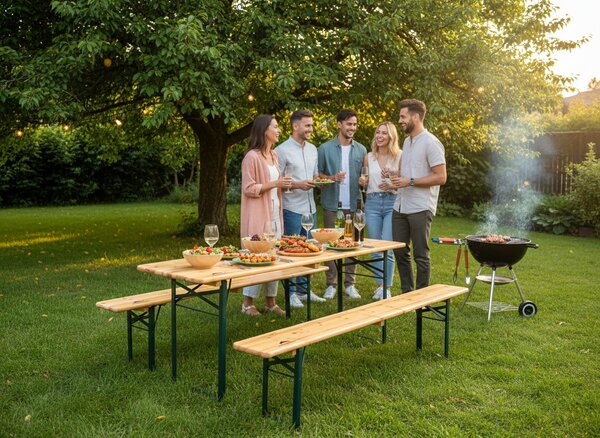 Set de bere din lemn – 200 cm, 70cm