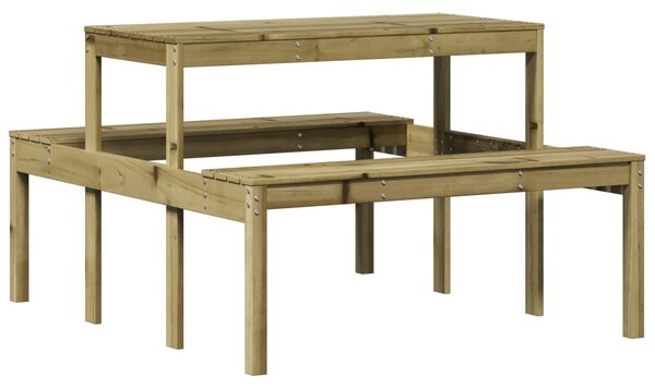 Masă de picnic, 110x134x75 cm, lemn impregnat de pin