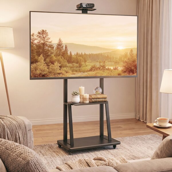HOMCOM Suport Mobil pentru Televizor de 32-75 Inci, VESA Maxim 400x600, Negru | Aosom Romania