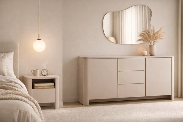 Noptieră Sorrenti 58 cm - cashmere