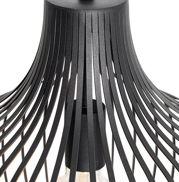 Lampă modernă suspendată neagră 38 cm - Saffira