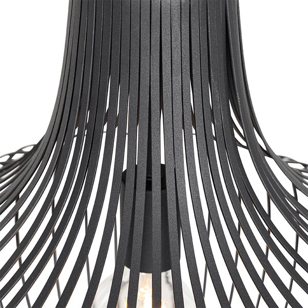 Lampă modernă suspendată neagră 48 cm - Saffira