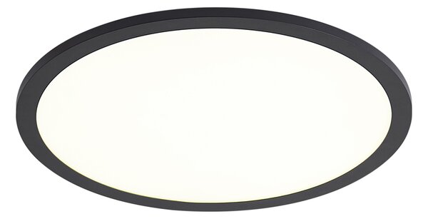 Panou LED inteligent negru 40cm incl. LED Dim to Warm cu telecomandă - Knob
