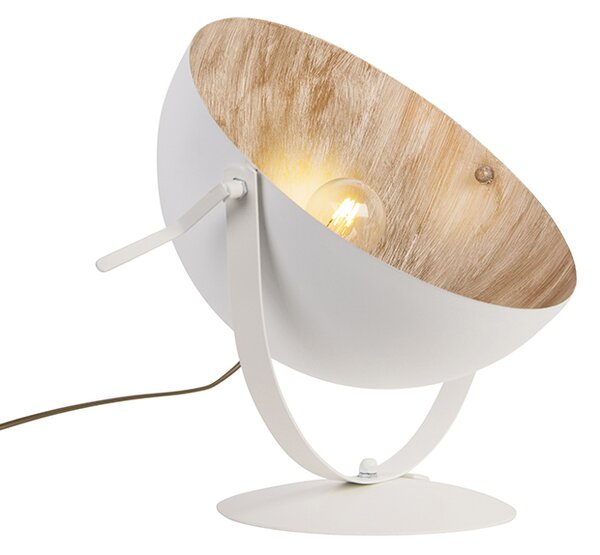 Lampă de masă industrială albă cu aur reglabilă - Magna